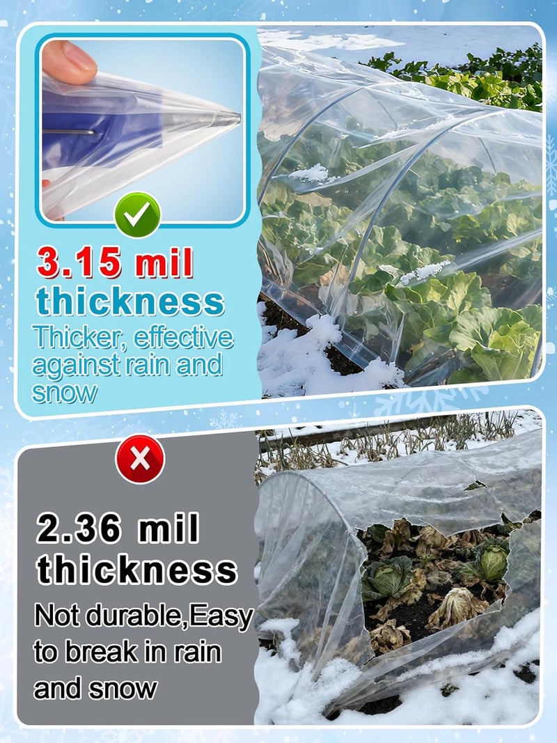 Alphatool Greenhouse Cover Plastic Sheeting - 10 x 20 ft Plant Covers Freeze Protection, Frost Cloths for Outdoor Plants, Clear Floating Row Cover for Outdoors Garden Plants Vegetables Crops - Image 2
